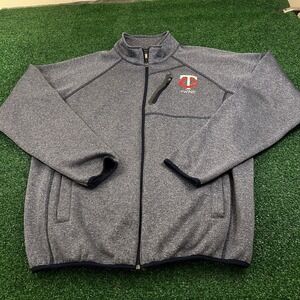 Minnesota Twins Sweater Mens Large Blue Sweatshirt Full Zip GIII‎ Sports MLB